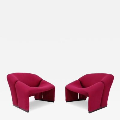 Pierre Paulin Pierre Paulin Groovy Chairs Model F580 in a Kvardat Wool Weave By Artifort