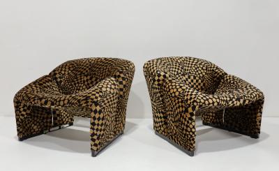 Pierre Paulin Pierre Paulin Groovy Chairs in Jack Lenor Larsen Velvet