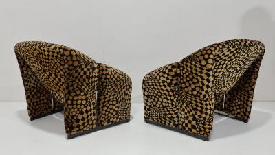 Pierre Paulin Pierre Paulin Groovy Chairs in Jack Lenor Larsen Velvet