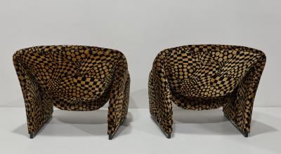 Pierre Paulin Pierre Paulin Groovy Chairs in Jack Lenor Larsen Velvet