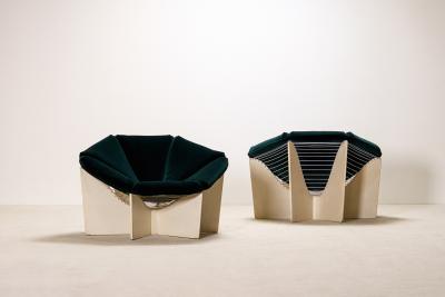 Pierre Paulin Pierre Paulin Rare Pair of Spider Lounge Chairs Model F678 for Artifort 1966