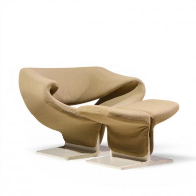 Pierre Paulin Pierre Paulin for Artifort Mid Century Ribbon Chairs with Ottoman
