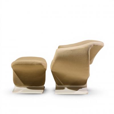 Pierre Paulin Pierre Paulin for Artifort Mid Century Ribbon Chairs with Ottoman