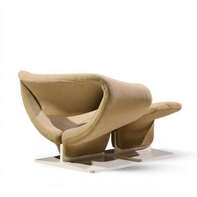 Pierre Paulin Pierre Paulin for Artifort Mid Century Ribbon Chairs with Ottoman