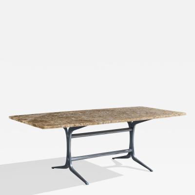 Pierre Pichard Dining Room Table with Metal and Marble France 1970s