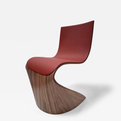 Pierre Renart Ribbon leather chair acajou