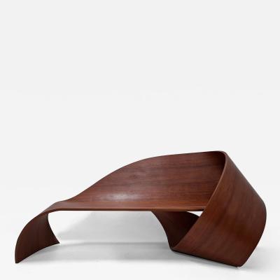 Pierre Renart Wave bench in Moabi