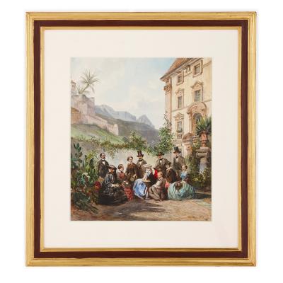 Pierre Tetar van Elven 19th Century watercolour painting of Empress Alexandra of Russia