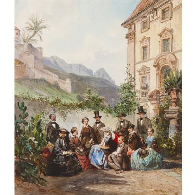 Pierre Tetar van Elven 19th Century watercolour painting of Empress Alexandra of Russia