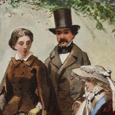 Pierre Tetar van Elven 19th Century watercolour painting of Empress Alexandra of Russia