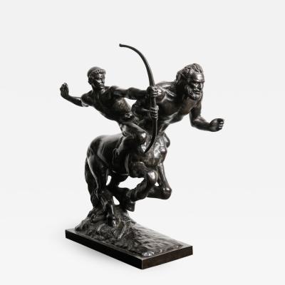 Pierre Traverse Classical Bronze Sculpture by French Sculptor Pierre Traverse Archer Centaur