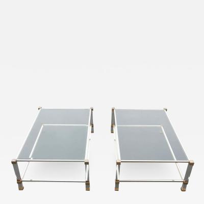 Pierre Vandel 1970 1980 Pair of Coffee Tables Lucite Pierre Vandel Paris