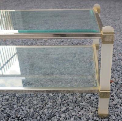 Pierre Vandel 1970 Frosted Crystal Pierre Vandel Coffee Table
