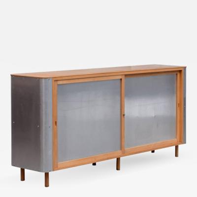 Piet Hein Rare Piet Hein Eek Beech and Aluminum Credenza with Sliding Doors