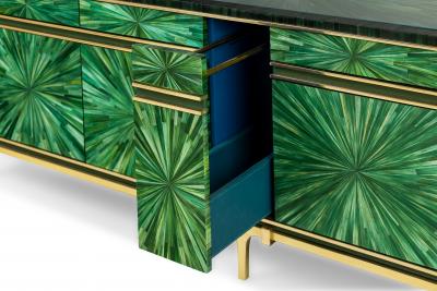 Pieter Adam Circum Lowboard Green Brass