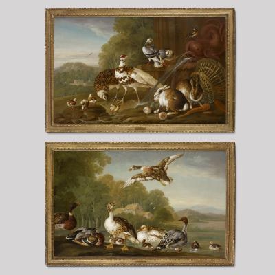 Pieter Frans Casteels A Pair of Paintings