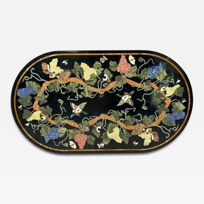 Pietra Dura Inlaid Marble Italian Center Table Top Italy 1920s