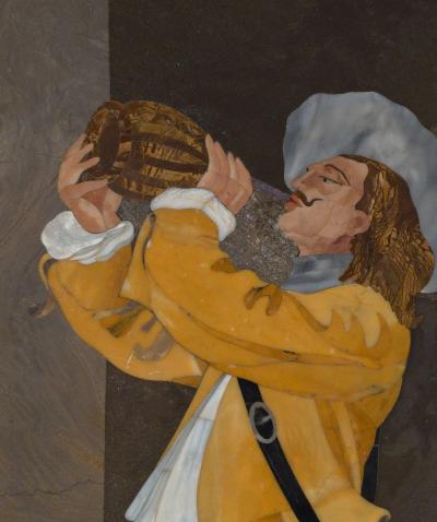 Pietra Dura Plaque of a Man Italy 19th century