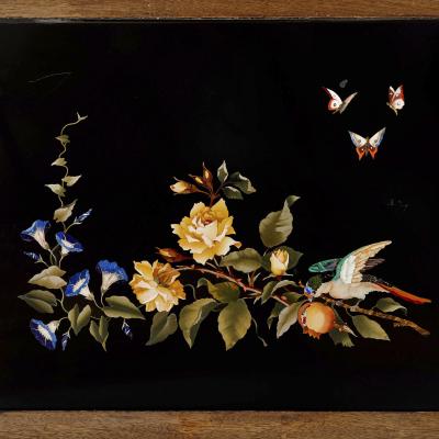 Pietra dura inlay Italian coffee table