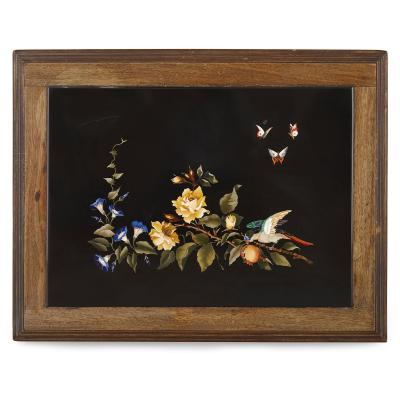Pietra dura inlay Italian coffee table