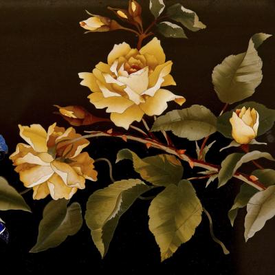 Pietra dura inlay Italian coffee table