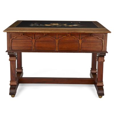 Pietra dura inlay Italian coffee table