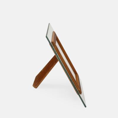 Pietro Chiesa Etched Glass and Carved Wood Picture Frame by Pietro Chiesa