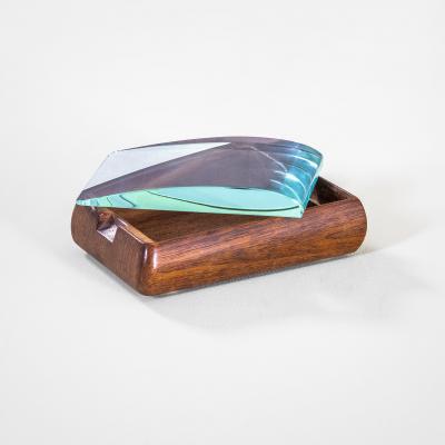 Pietro Chiesa Fontana Arte Decorative Box in Wood and Glass 50s