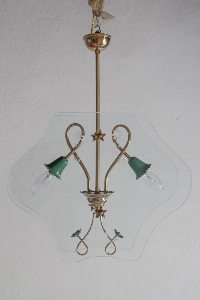 Pietro Chiesa Italian Mid Century Chandelier Pietro Chiesa Style Per Fontana Arte 1940s