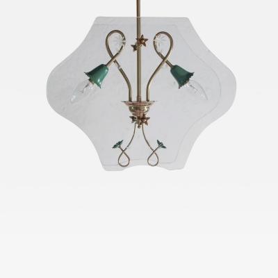 Pietro Chiesa Italian Mid Century Chandelier Pietro Chiesa Style Per Fontana Arte 1940s