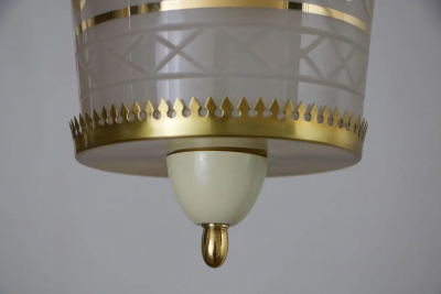 Pietro Chiesa Italian Mid Century Suspension Lamp Fontana Arte Style 1950s