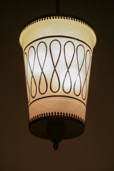 Pietro Chiesa Italian Mid Century Suspension Lamp Fontana Arte Style 1950s
