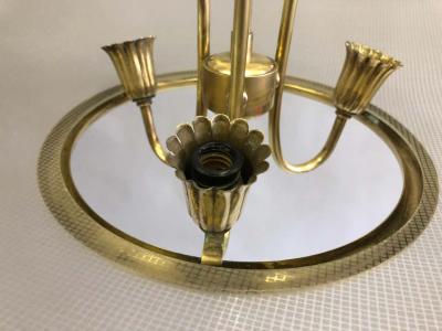 Pietro Chiesa Italian Modern Neoclassical Brass Glass Pendant by Pietro Chiesa Fontana Arte