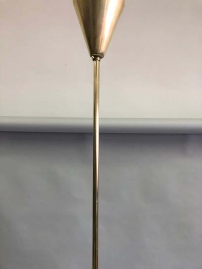 Pietro Chiesa Italian Modern Neoclassical Brass Glass Pendant by Pietro Chiesa Fontana Arte