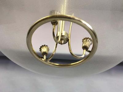 Pietro Chiesa Italian Modern Neoclassical Brass Glass Pendant by Pietro Chiesa Fontana Arte