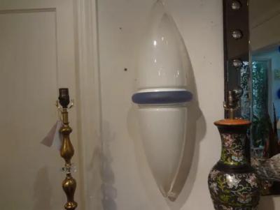 Pietro Chiesa Large Pair of Post Modern Murano Glass Sconces