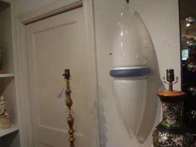 Pietro Chiesa Large Pair of Post Modern Murano Glass Sconces