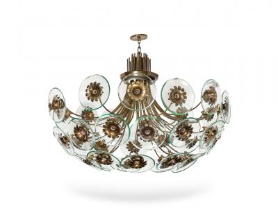 Pietro Chiesa Large Scale Ceiling Light by Pietro Chiesa for Fontana Arte