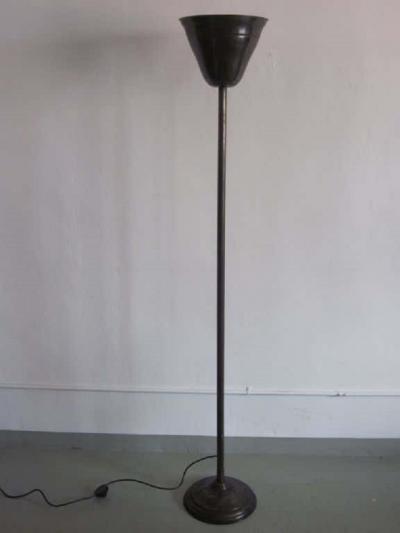 Pietro Chiesa Pair Italian Mid Century Bronze Luminator Floor Lamps Attr Pietro Chiesa 1930