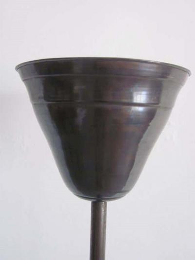 Pietro Chiesa Pair Italian Mid Century Bronze Luminator Floor Lamps Attr Pietro Chiesa 1930