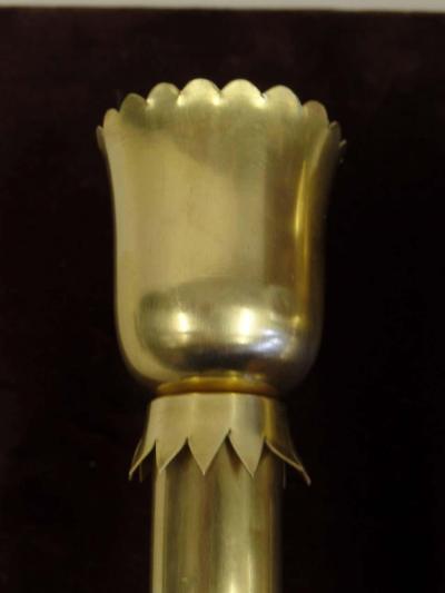 Pietro Chiesa Pair Large Italian Mid Century Brass Wall Sconces Pietro Chiesa Fontana Arte
