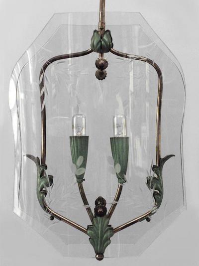 Pietro Chiesa Pair of Italian 1940s Hanging Lanterns