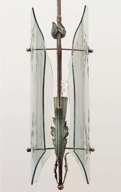 Pietro Chiesa Pair of Italian 1940s Hanging Lanterns