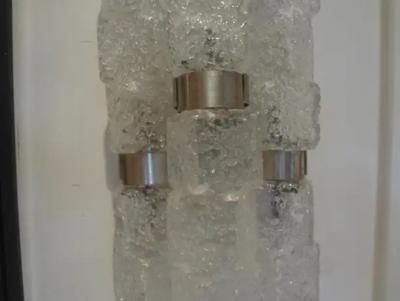 Pietro Chiesa Pair of Italian Max Ingrand for Fontana Arte Inspired Murano Glass Sconces