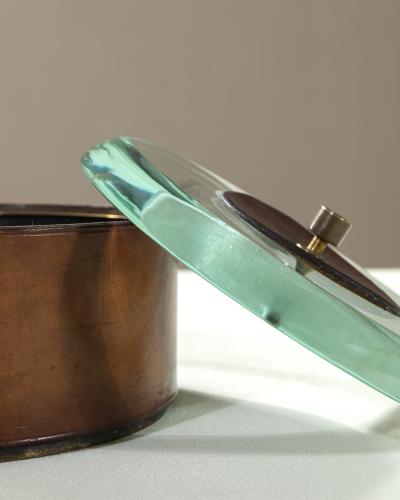 Pietro Chiesa Pietro Chiesa Decorative Box for Fontana Arte Brass Crystal 1938