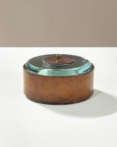 Pietro Chiesa Pietro Chiesa Decorative Box for Fontana Arte Brass Crystal 1938