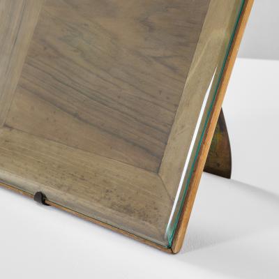 Pietro Chiesa Pietro Chiesa Fontana Arte Photo Frame in Wood and Ground Glass 40s Big Size