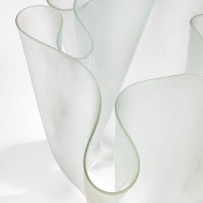 Pietro Chiesa Pietro Chiesa Fontana Arte Vase mod Cartoccio in Glass 30s