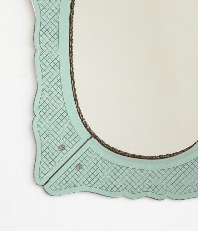 Pietro Chiesa Pietro Chiesa for Fontana Arte Etched Glass Mirror Italy circa 1940