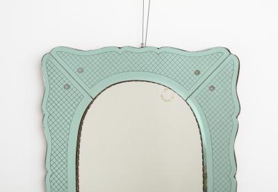 Pietro Chiesa Pietro Chiesa for Fontana Arte Etched Glass Mirror Italy circa 1940